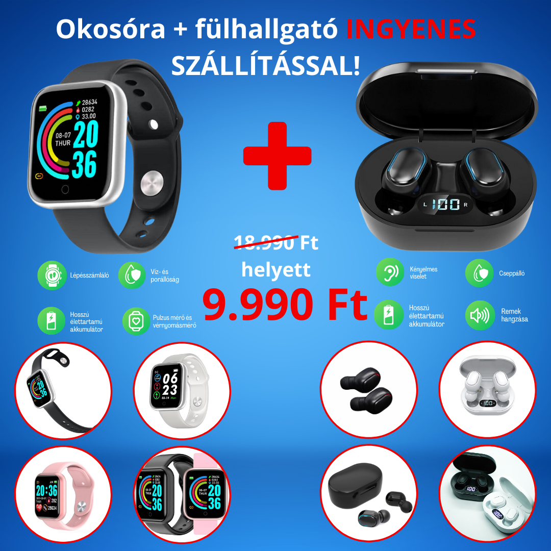 AeroBeat okosóra + fülhallgató csomag