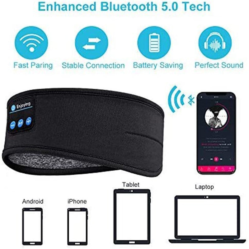 Fejpánt futáshoz vagy alváshoz - vezeték nélküli bluetooth-al zenehallgatáshoz